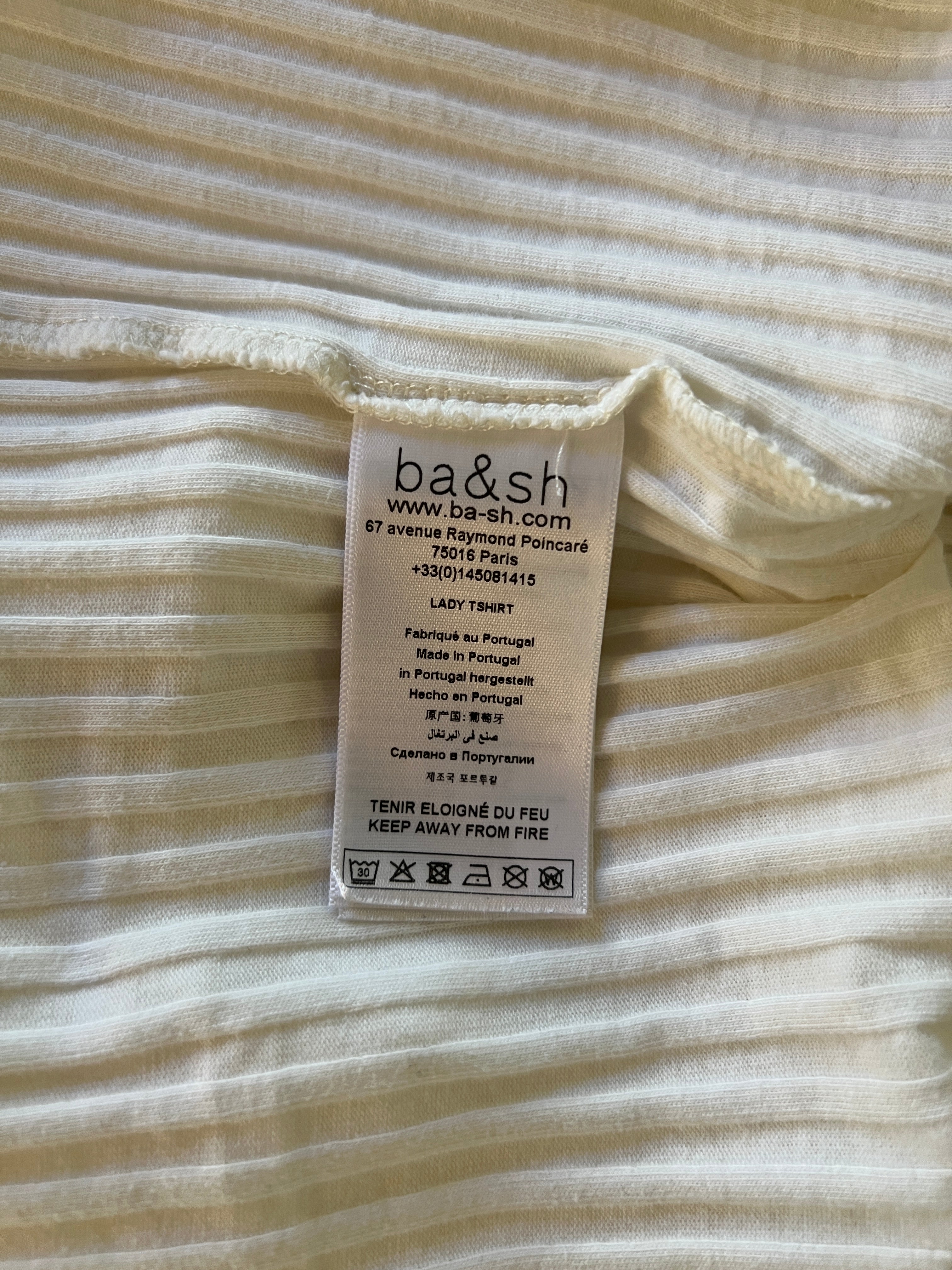 Top Ba&sh blanc décolleté avec ronds