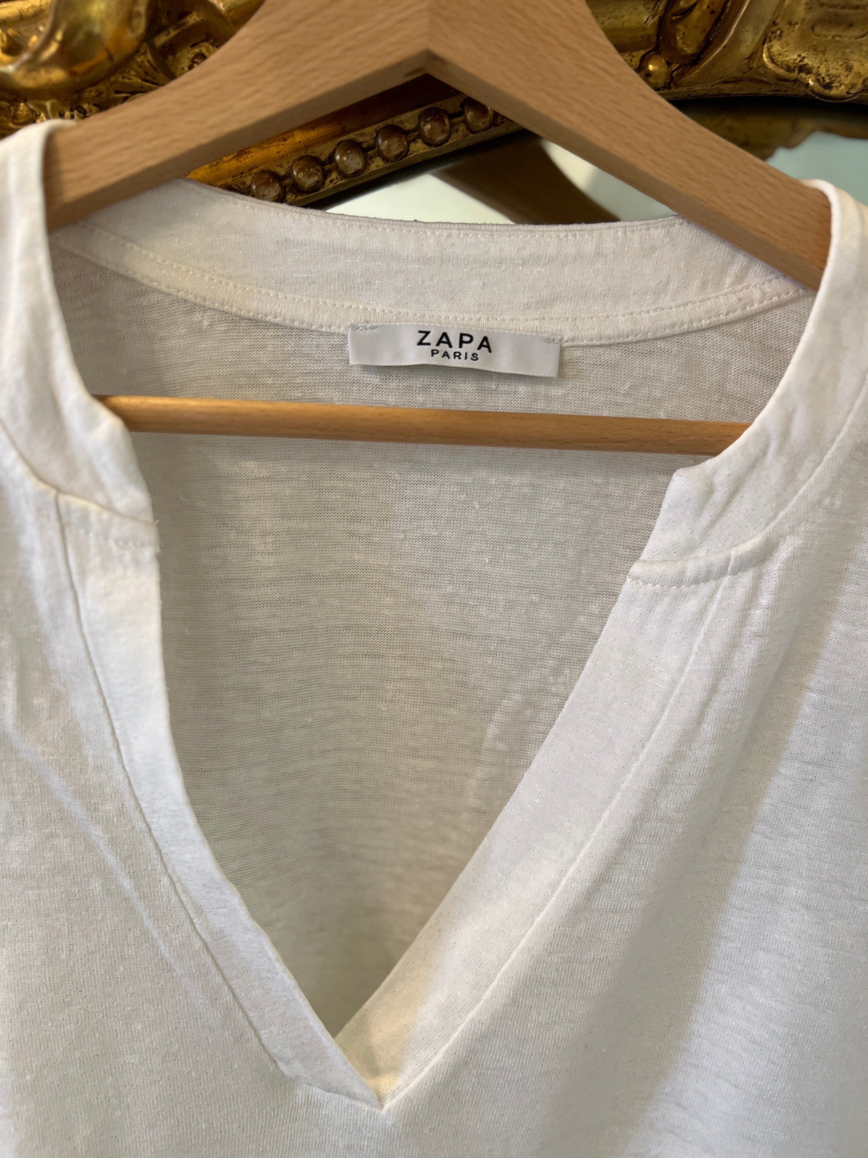 Haut en lin blanc Zapa