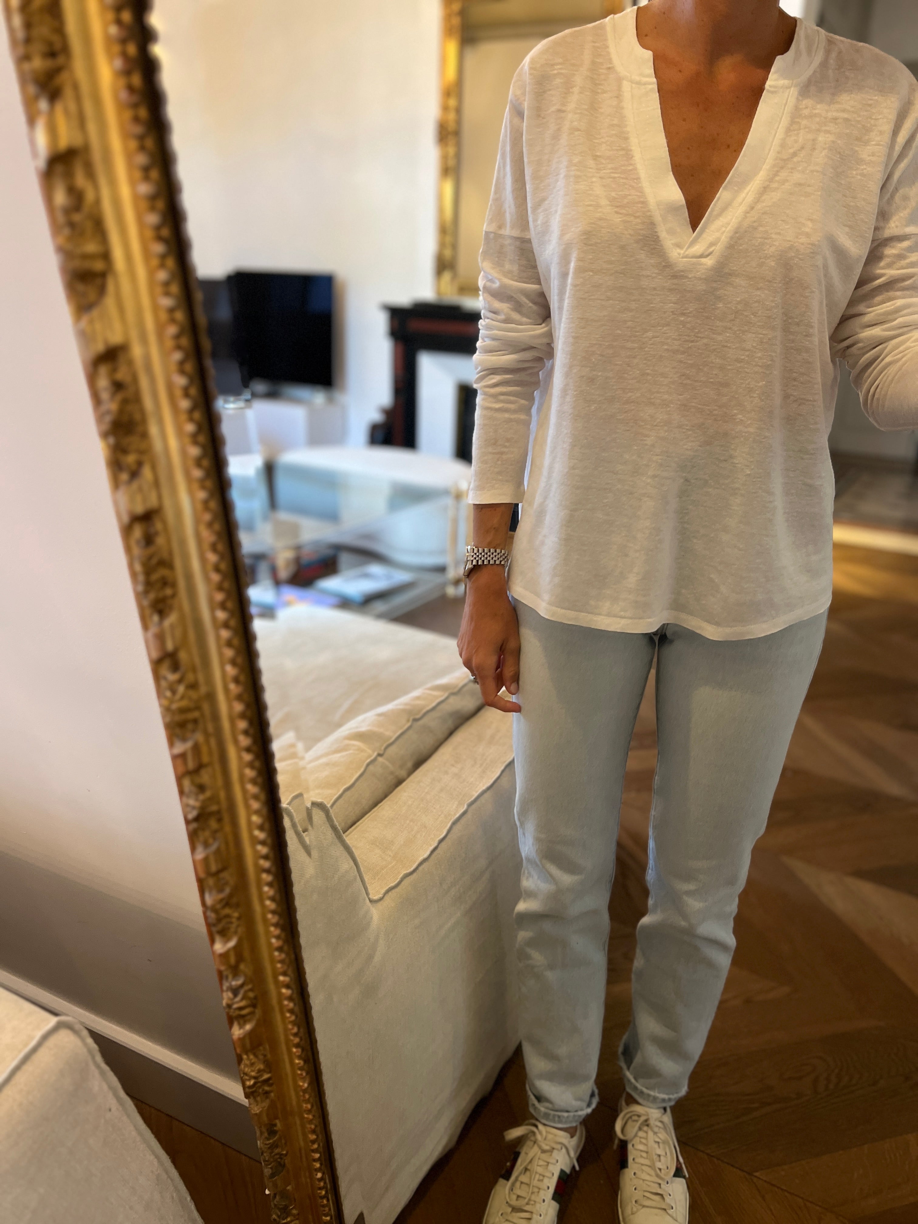 Haut en lin blanc Zapa