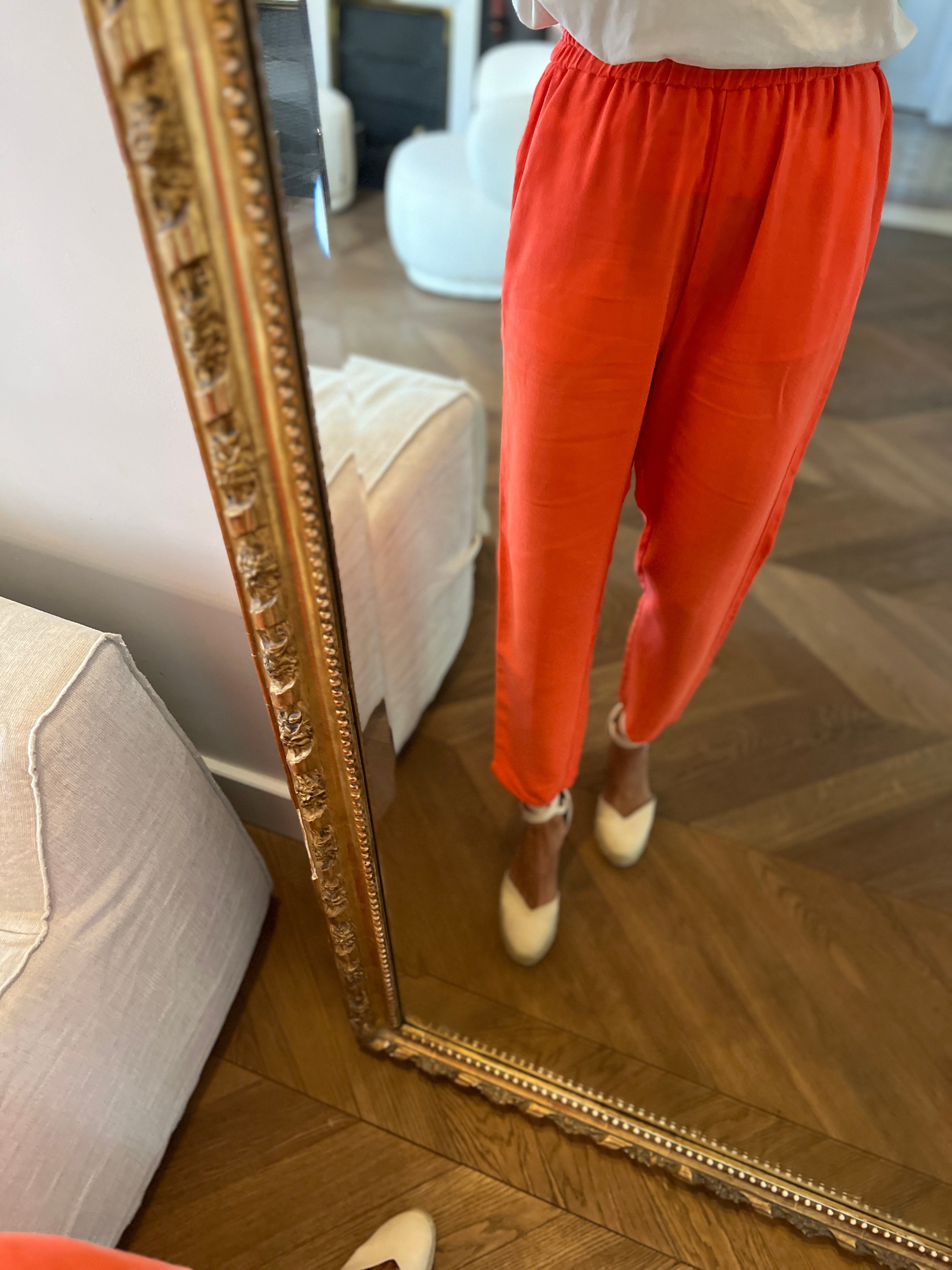 Forte Forte - Pantalon Neuf orange fluo