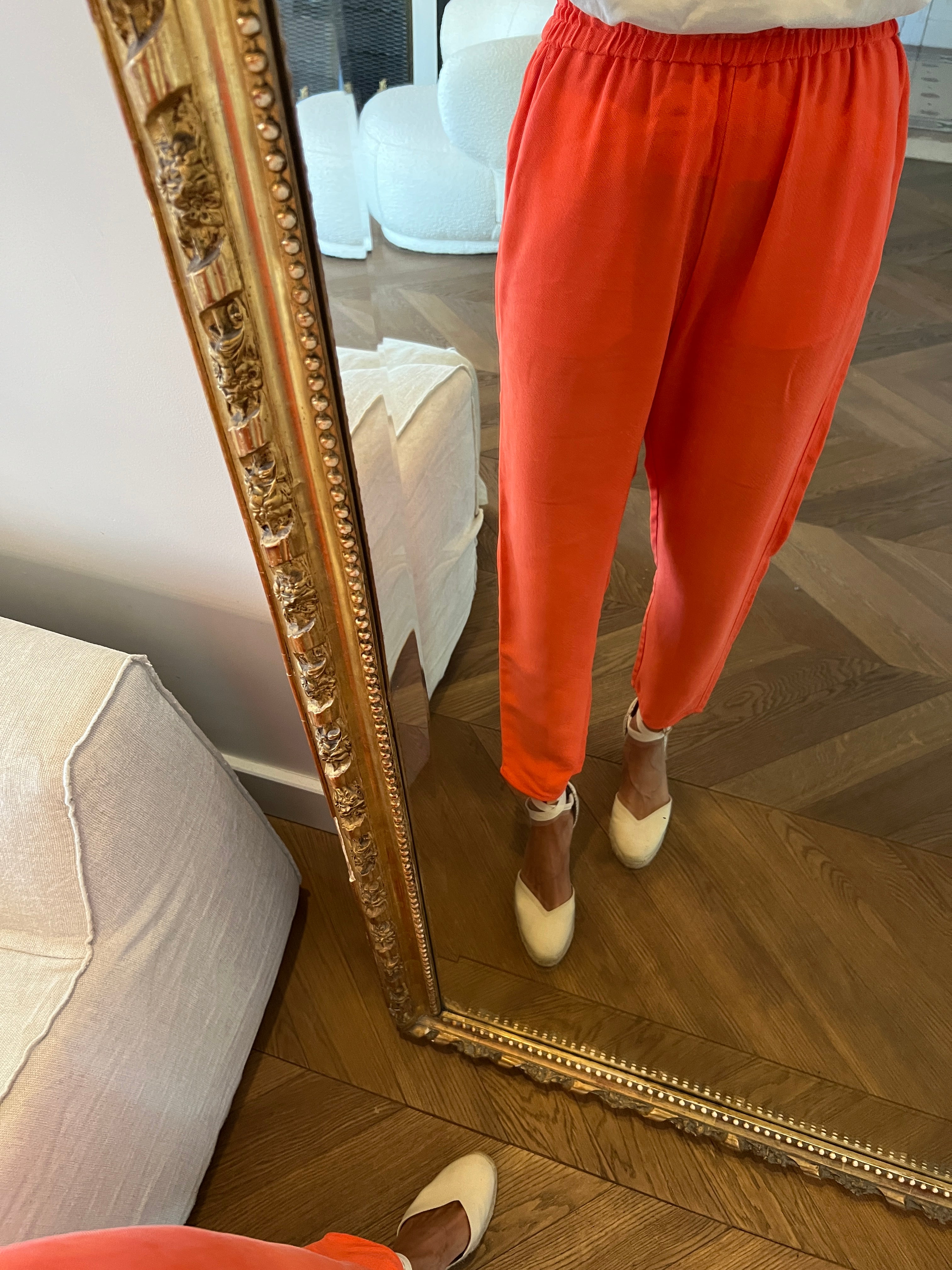 Forte Forte - Pantalon Neuf orange fluo