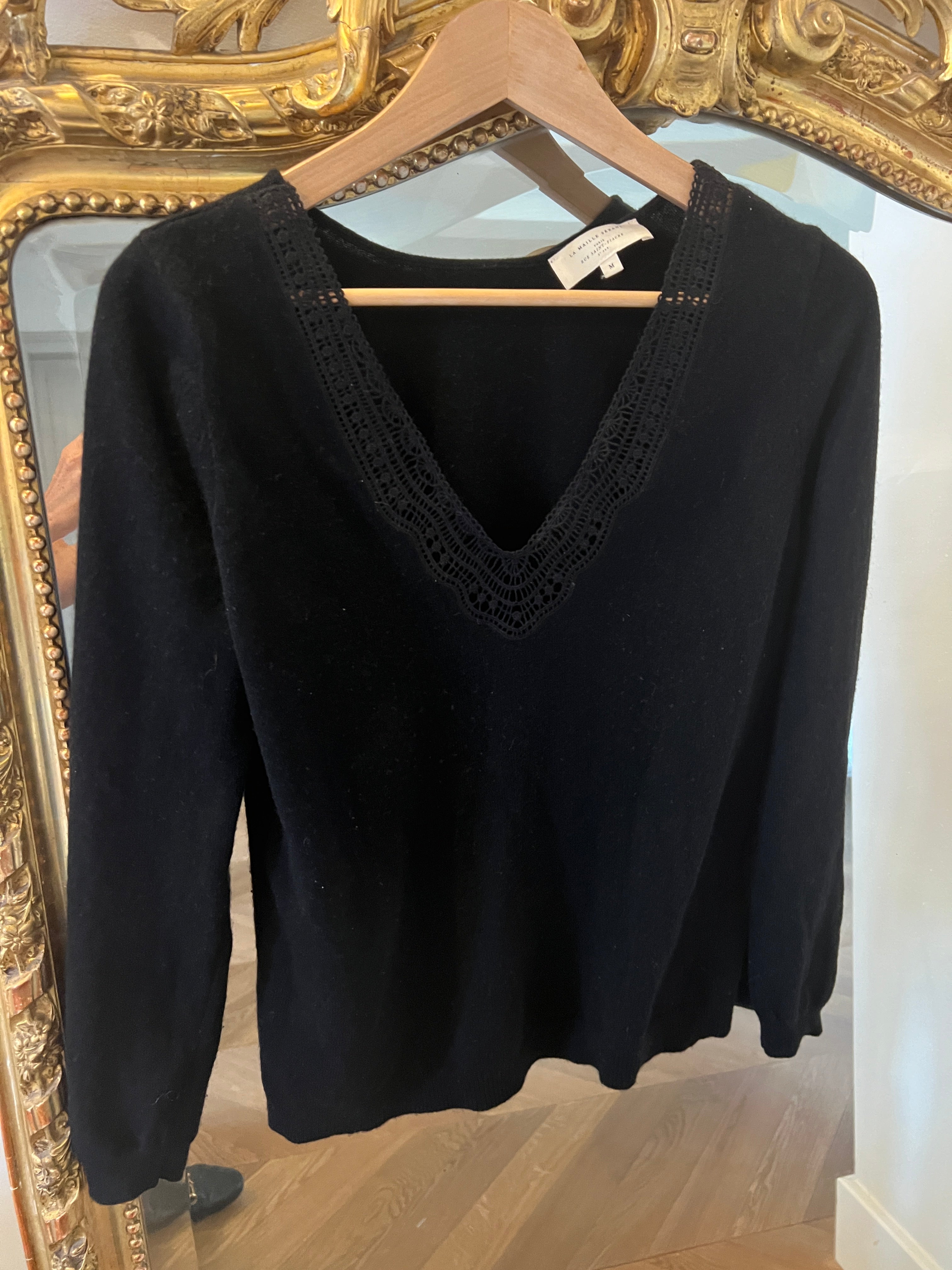 Pull Sezane decolleté dentelle