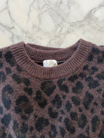 Charger l'image dans la galerie, H&amp;M - Pull Léopard en maille jacquard marron et noir
