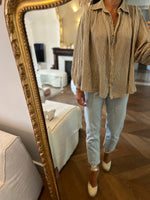 Charger l&#39;image dans la galerie, Laurence Bras - Blouse chemise à rayures beige
