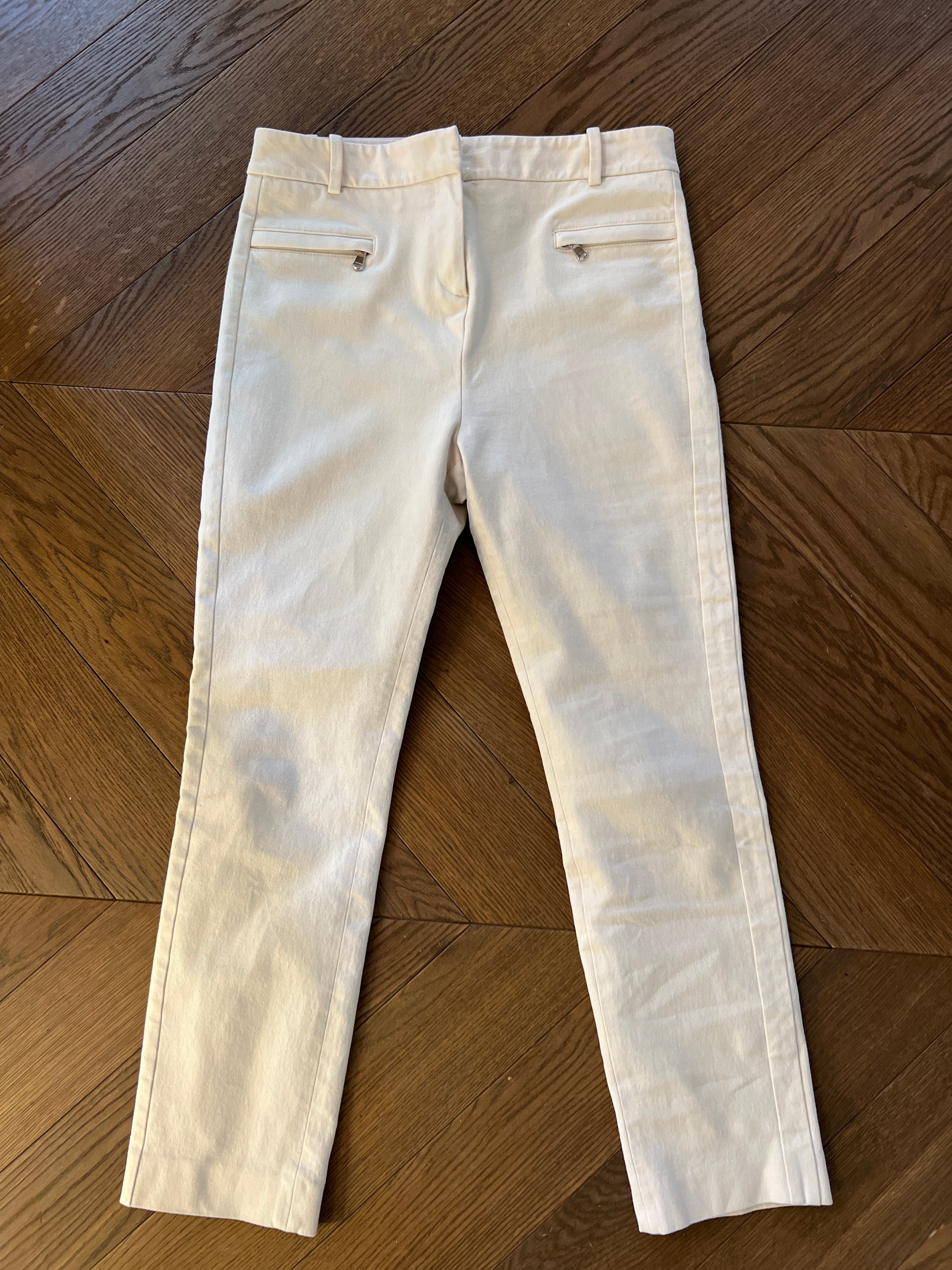 Pantalon Zapa ecru avec fermetures éclair