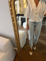 Charger l'image dans la galerie, Zara - Chemise blanche courte boutons noirs
