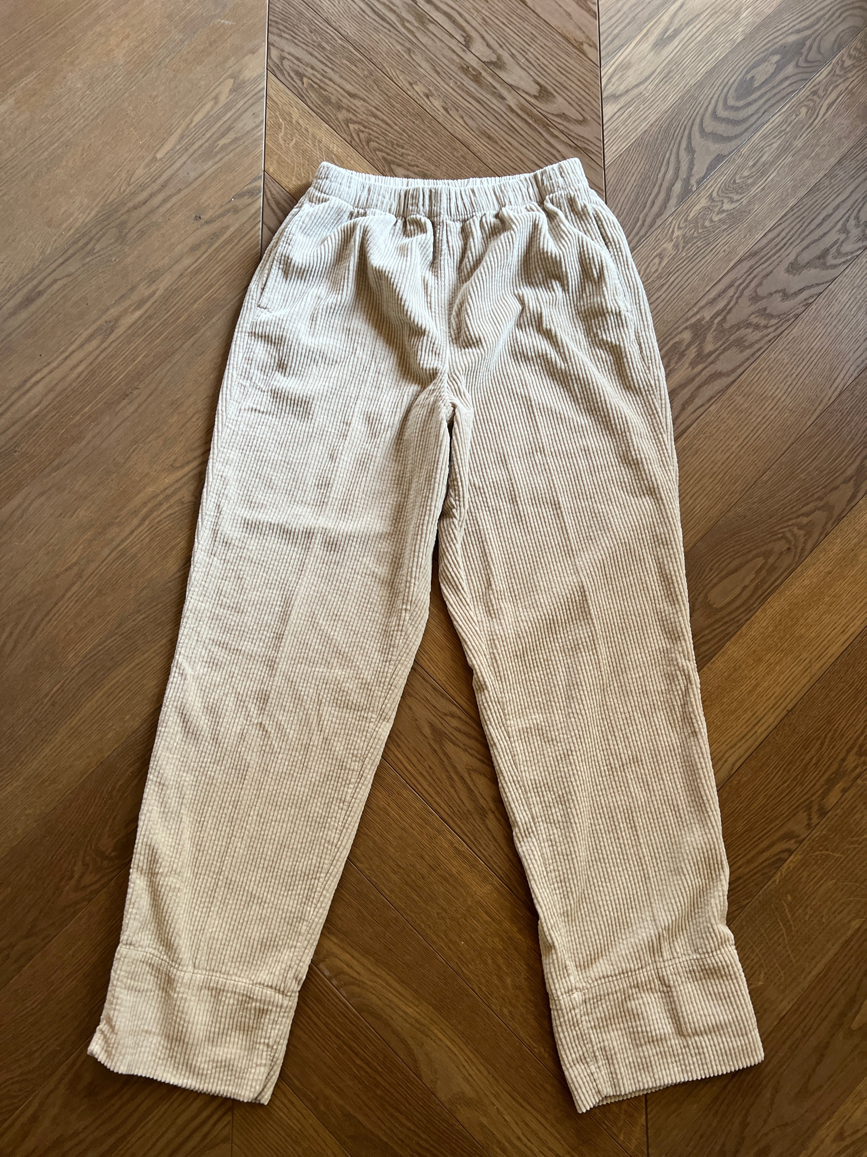 Pantalon American Vintage beige cotelé Padow