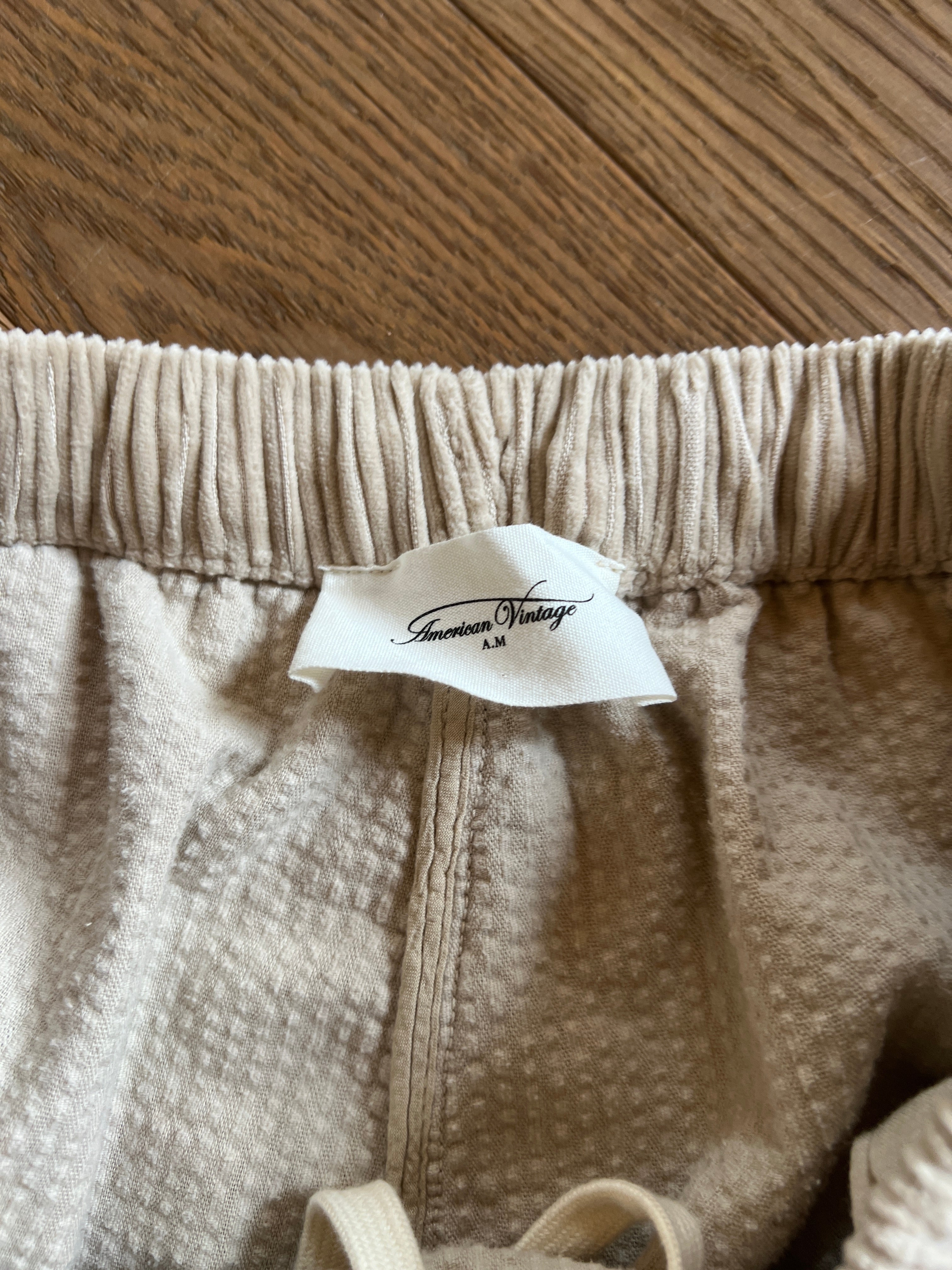 Pantalon American Vintage beige cotelé Padow