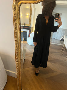 Robe longue Sezane noire à boutons