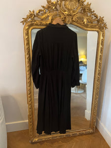 Robe longue Sezane noire à boutons