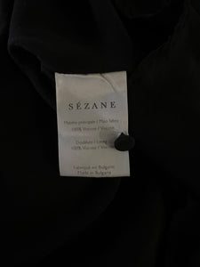 Robe longue Sezane noire à boutons