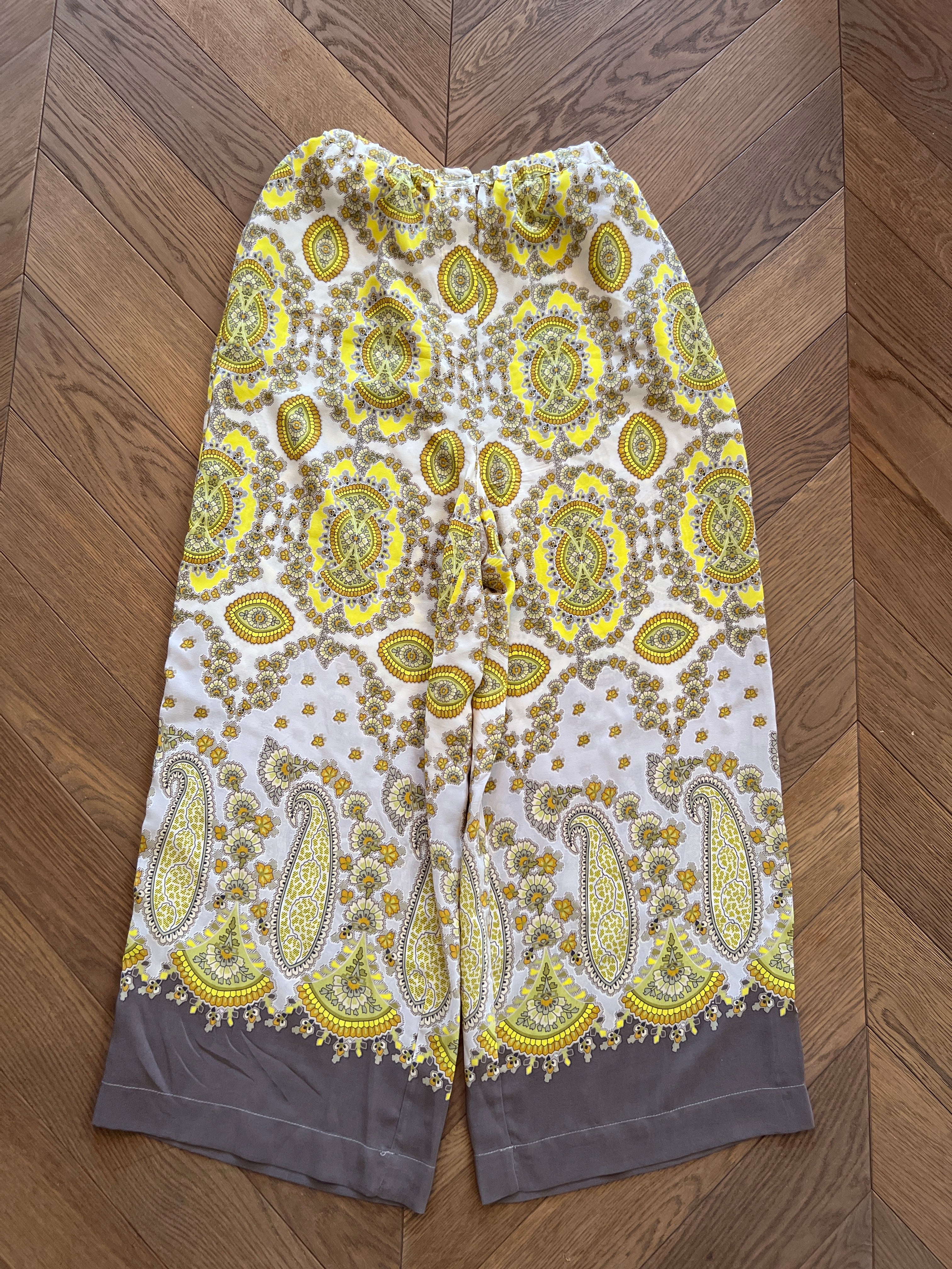 Topolina - Pantalon fluide à motifs jaunes