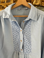 Charger l&#39;image dans la galerie, Robe tunique Zara bleue avec broderie
