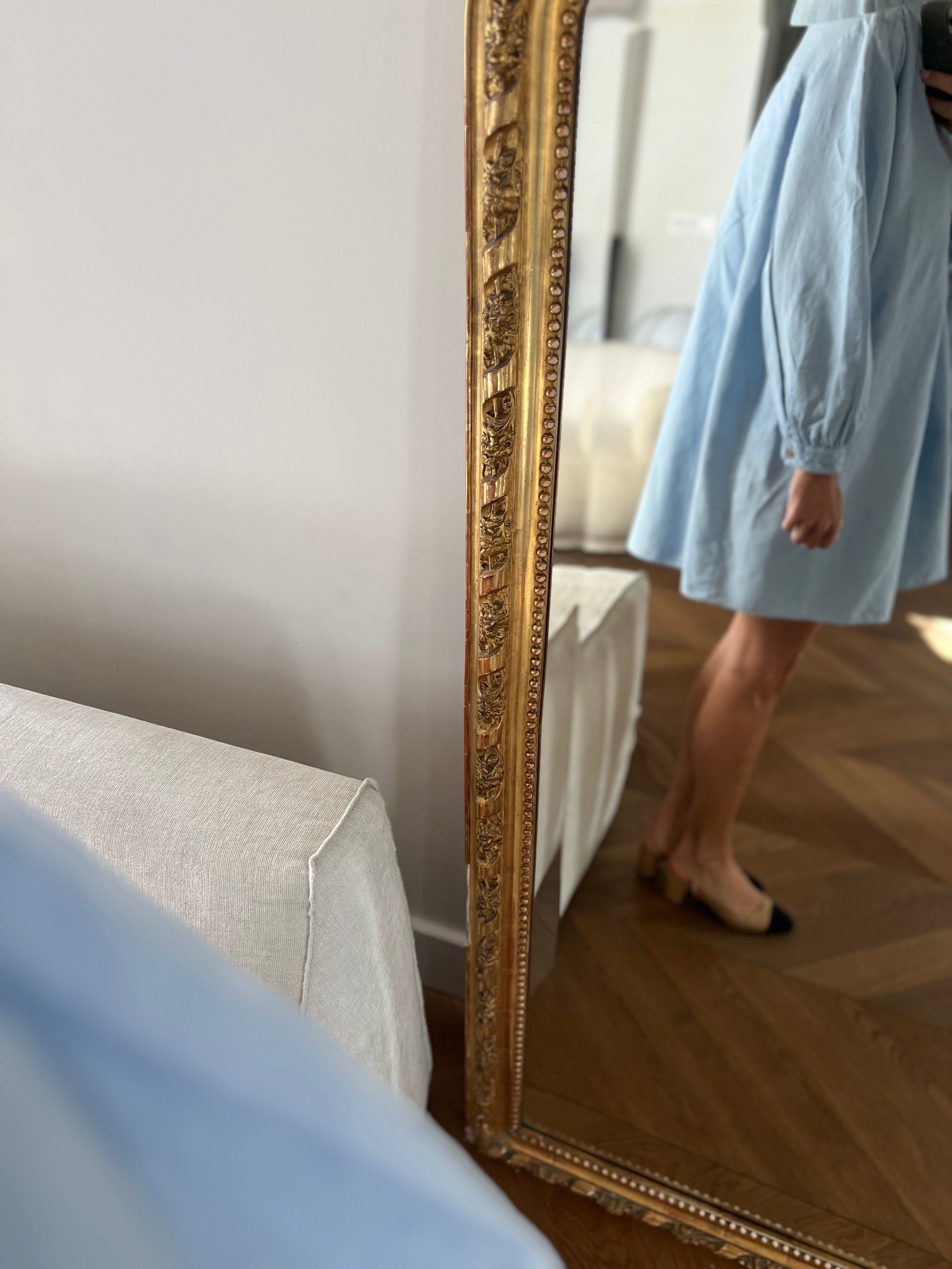 Robe tunique Zara bleue avec broderie