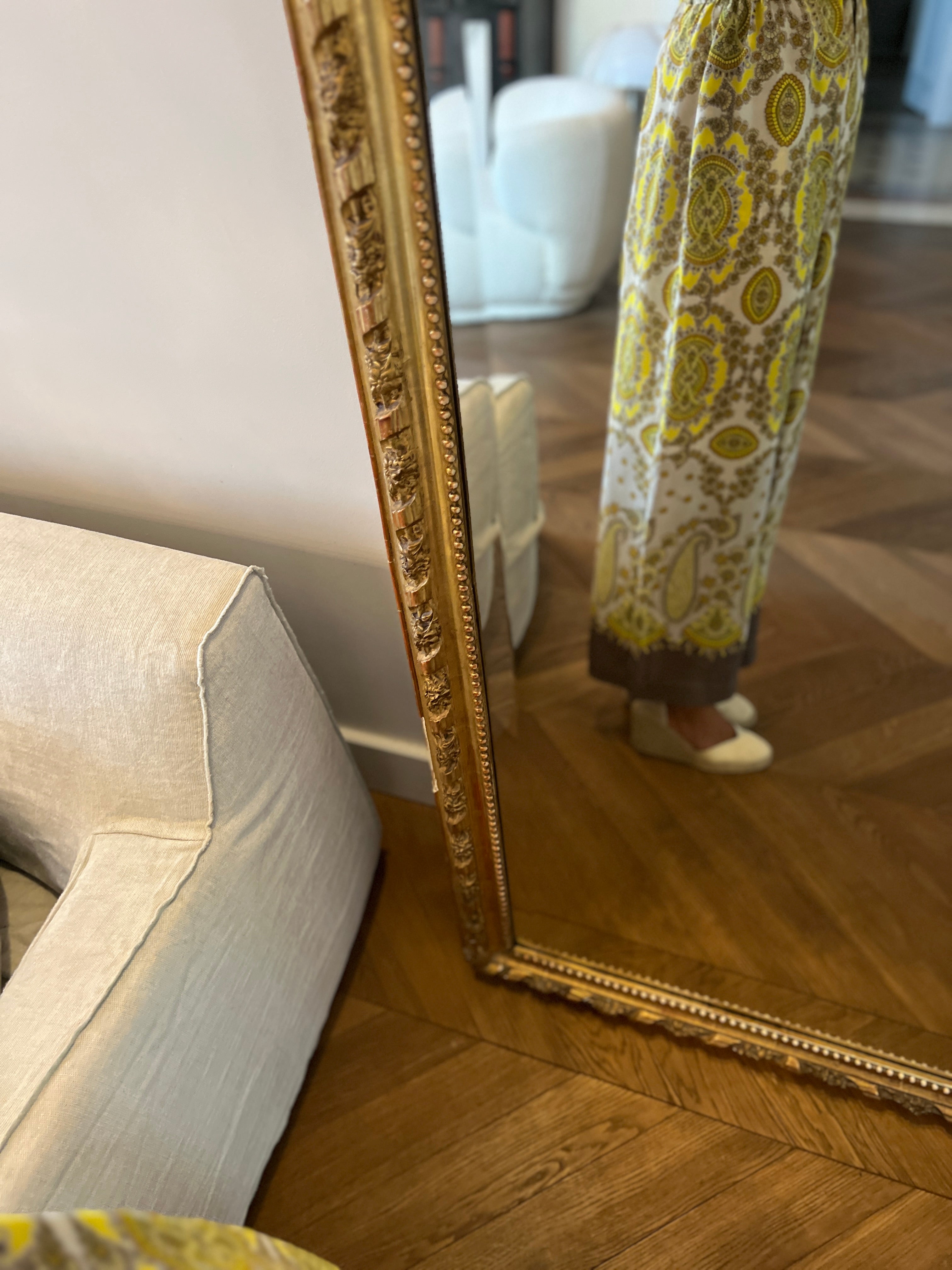 Topolina - Pantalon fluide à motifs jaunes