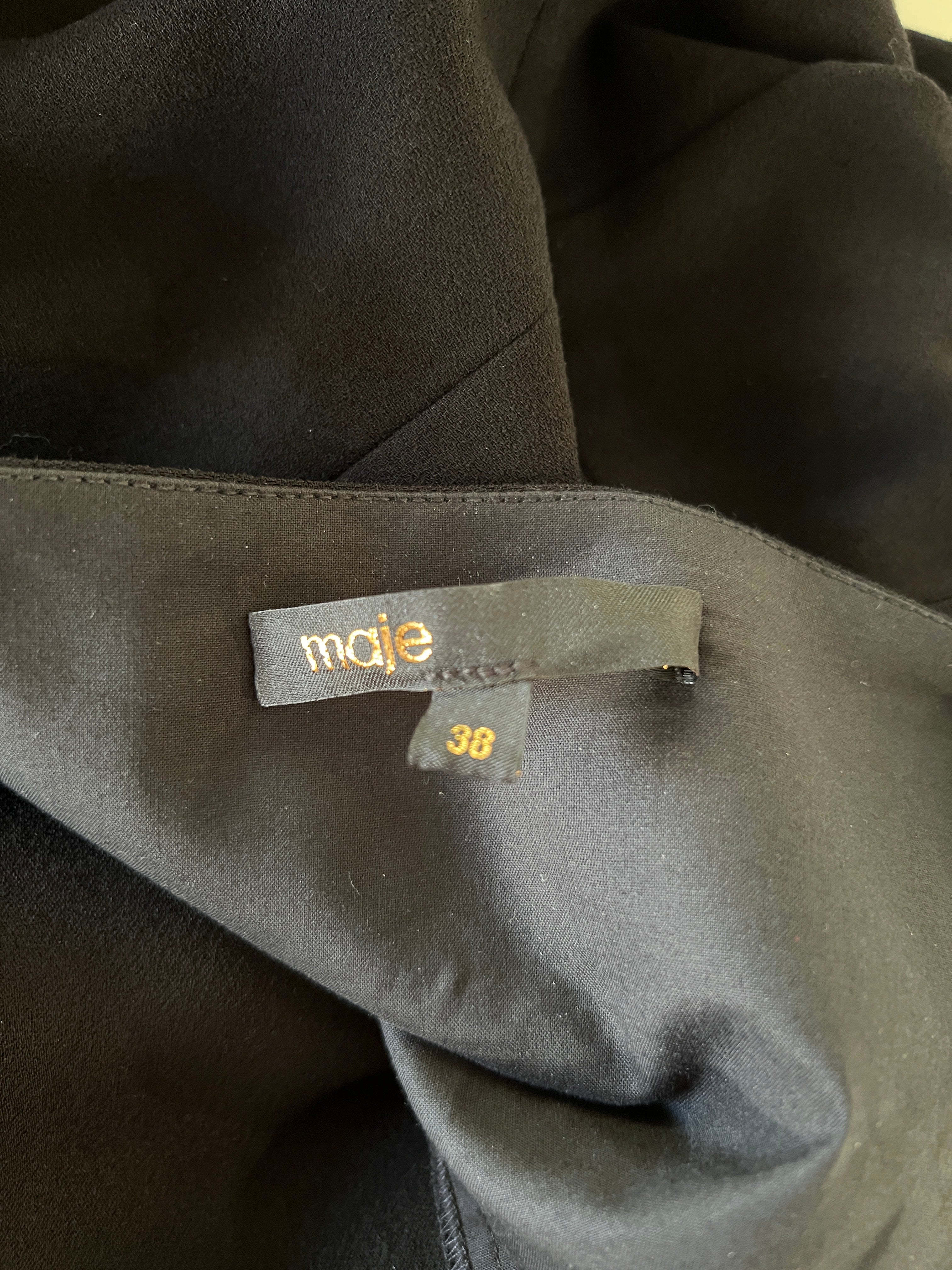 Combinaison pantalon Maje noire avec boutons