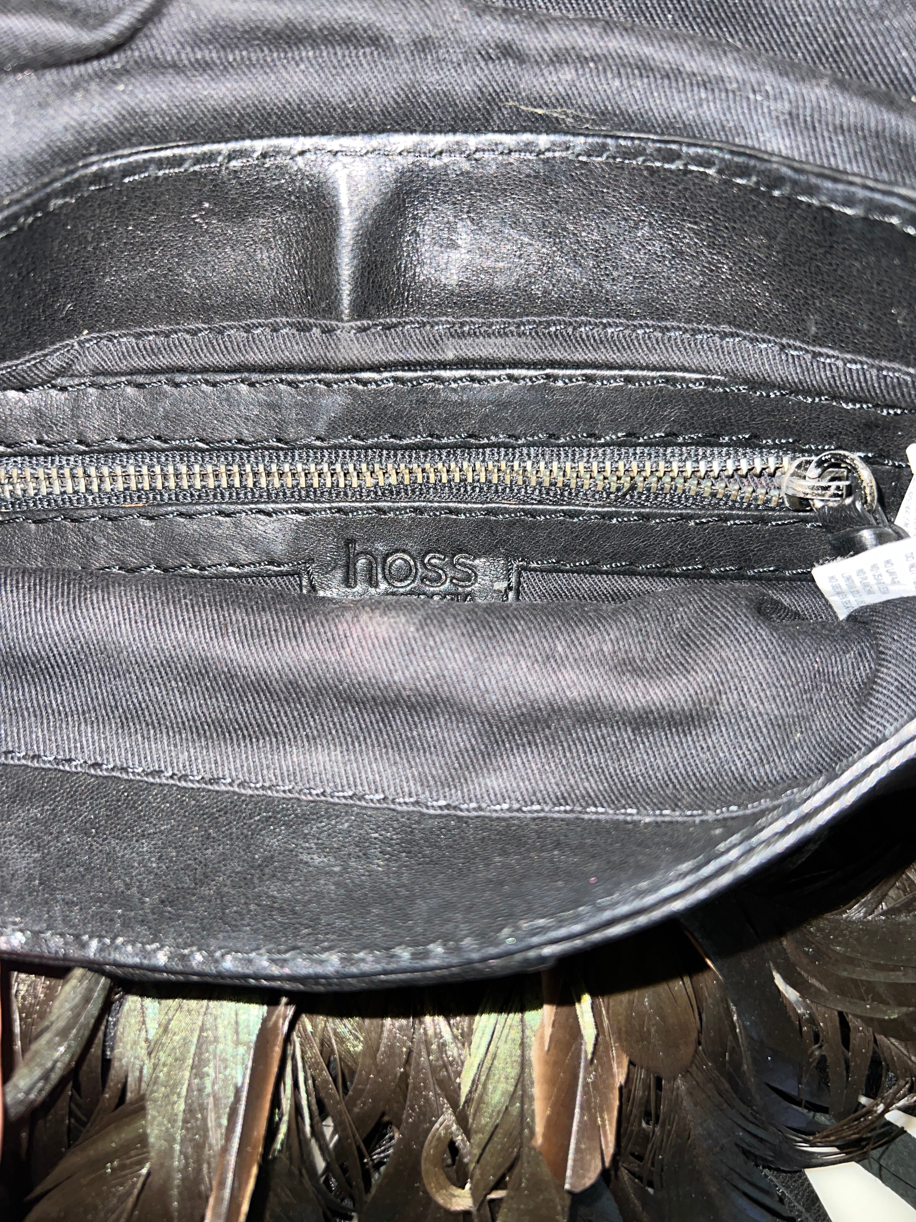 Hoss Intropia - Pochette en cuir à plumes