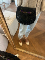 Charger l&#39;image dans la galerie, Hoss Intropia - Pochette en cuir à plumes
