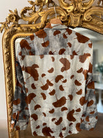 Charger l&#39;image dans la galerie, Our Manor - Chemise satinée marron gris
