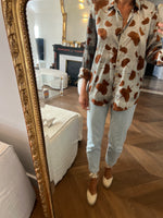 Charger l&#39;image dans la galerie, Our Manor - Chemise satinée marron gris
