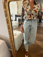 Charger l&#39;image dans la galerie, Our Manor - Chemise satinée marron gris
