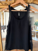 Charger l&#39;image dans la galerie, Sandro - Débardeur noir transparence
