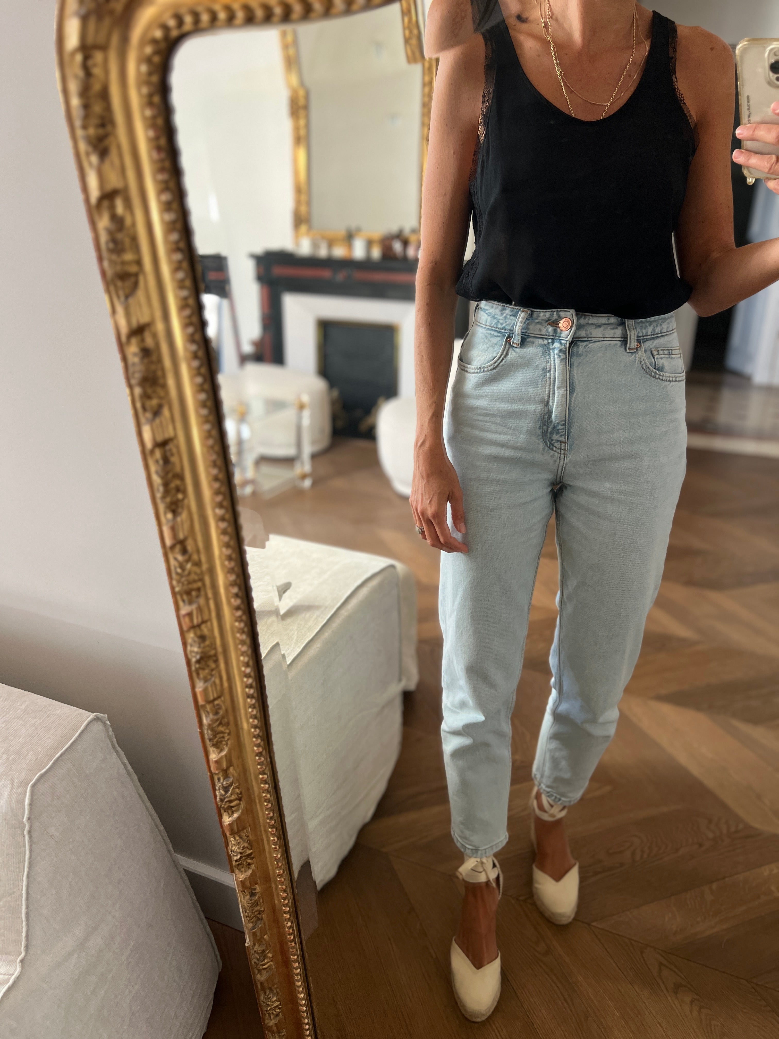 Sandro - Débardeur noir transparence