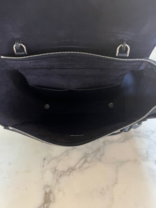 Sac Celine Belt Mini Modèle veau grainé bleu marine