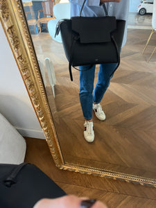 Sac Celine Belt Mini Modèle veau grainé bleu marine