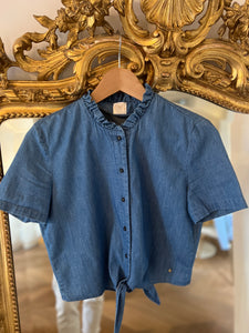 Top en jean court Des Petits Hauts