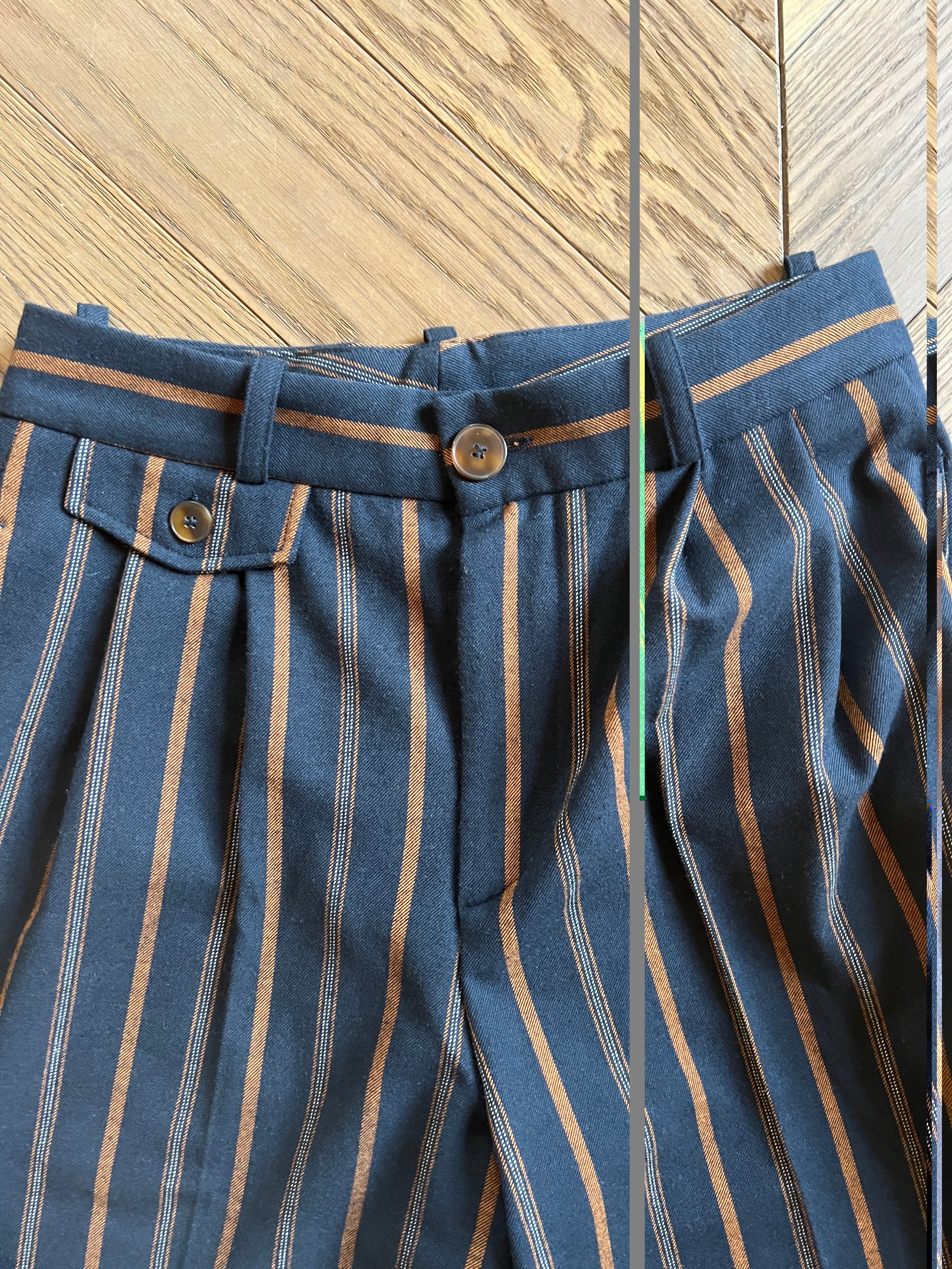 Pantalon à rayures marron des Petits Hauts