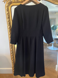 Robe Sézane noir décolleté V et boutons