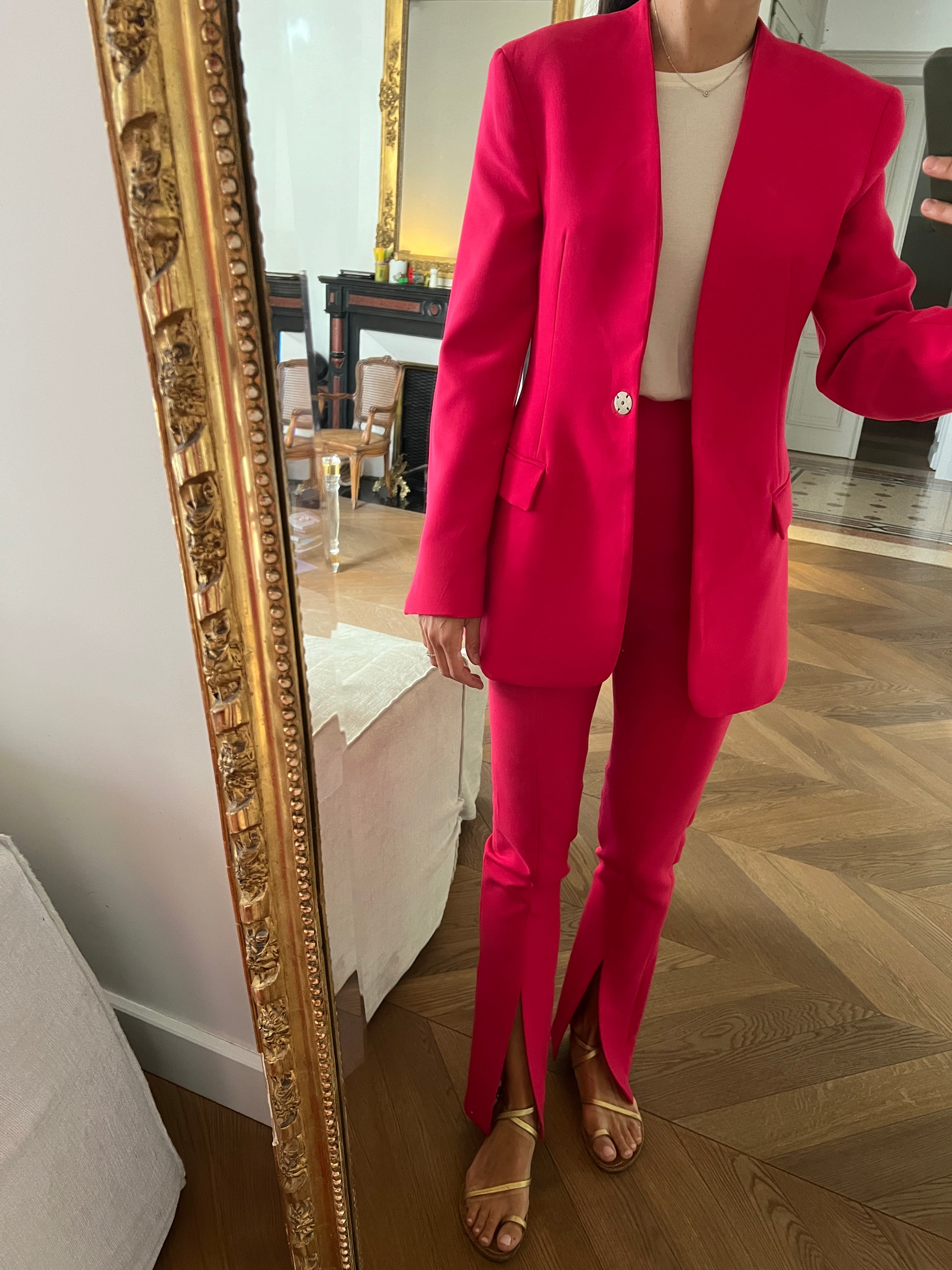 Tailleur rouge zara sale