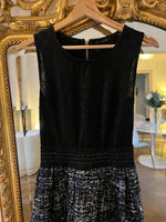 Charger l'image dans la galerie, - Robe en tweed et dentelle
