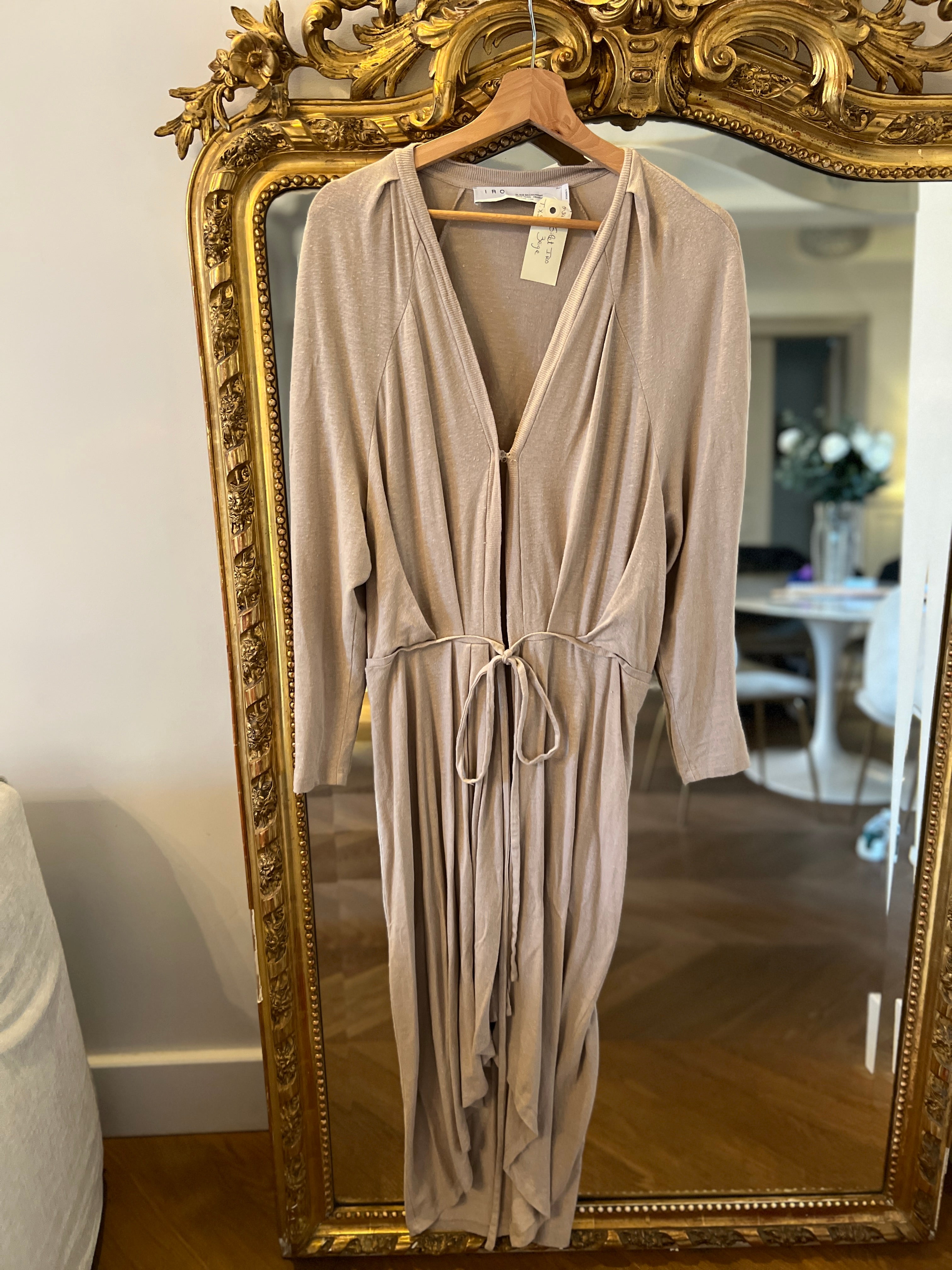 Gilet Iro long beige clair