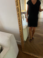 Charger l'image dans la galerie, Sandro- Robe noire bas dentelle ajourée
