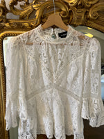 Charger l'image dans la galerie, The Kooples - Blouse dentelle col montant
