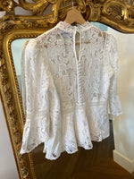 Charger l'image dans la galerie, The Kooples - Blouse dentelle col montant
