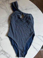 Charger l'image dans la galerie, Rouge Gorge - Maillot de bain 1 pièce bleu irisé

