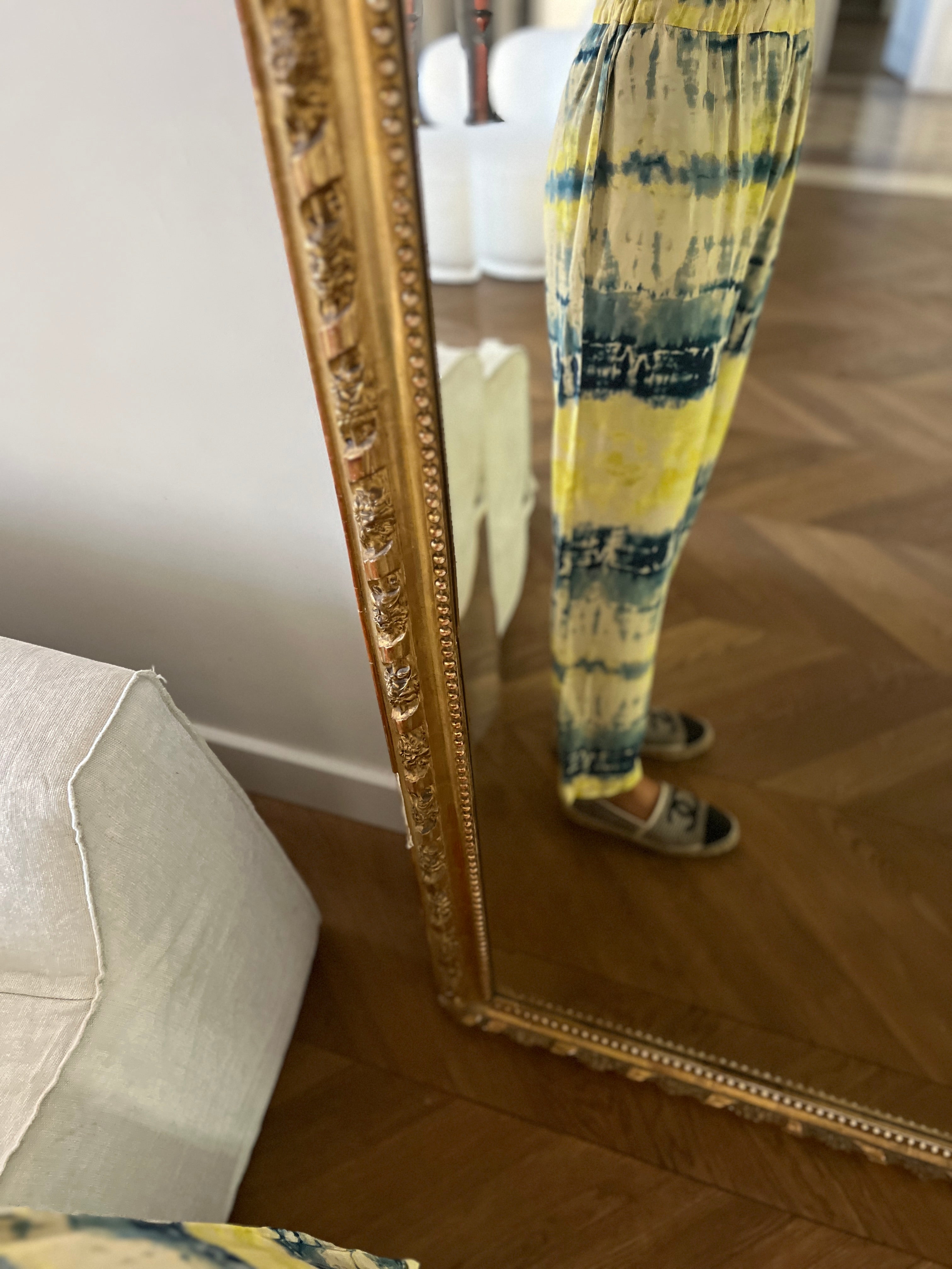 Topolina - Pantalon tie dye jaune bleu