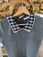 Charger l'image dans la galerie, Zara -  Robe grise col à carreaux
