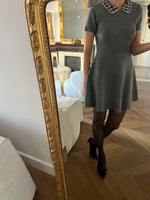 Charger l'image dans la galerie, Zara -  Robe grise col à carreaux
