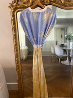 Charger l&#39;image dans la galerie, Forte Forte - Robe en satin ecrue et bleu ciel
