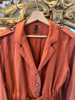 Charger l&#39;image dans la galerie, Zara - Robe longue terracotta à boutons
