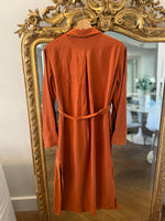 Charger l&#39;image dans la galerie, Zara - Robe longue terracotta à boutons
