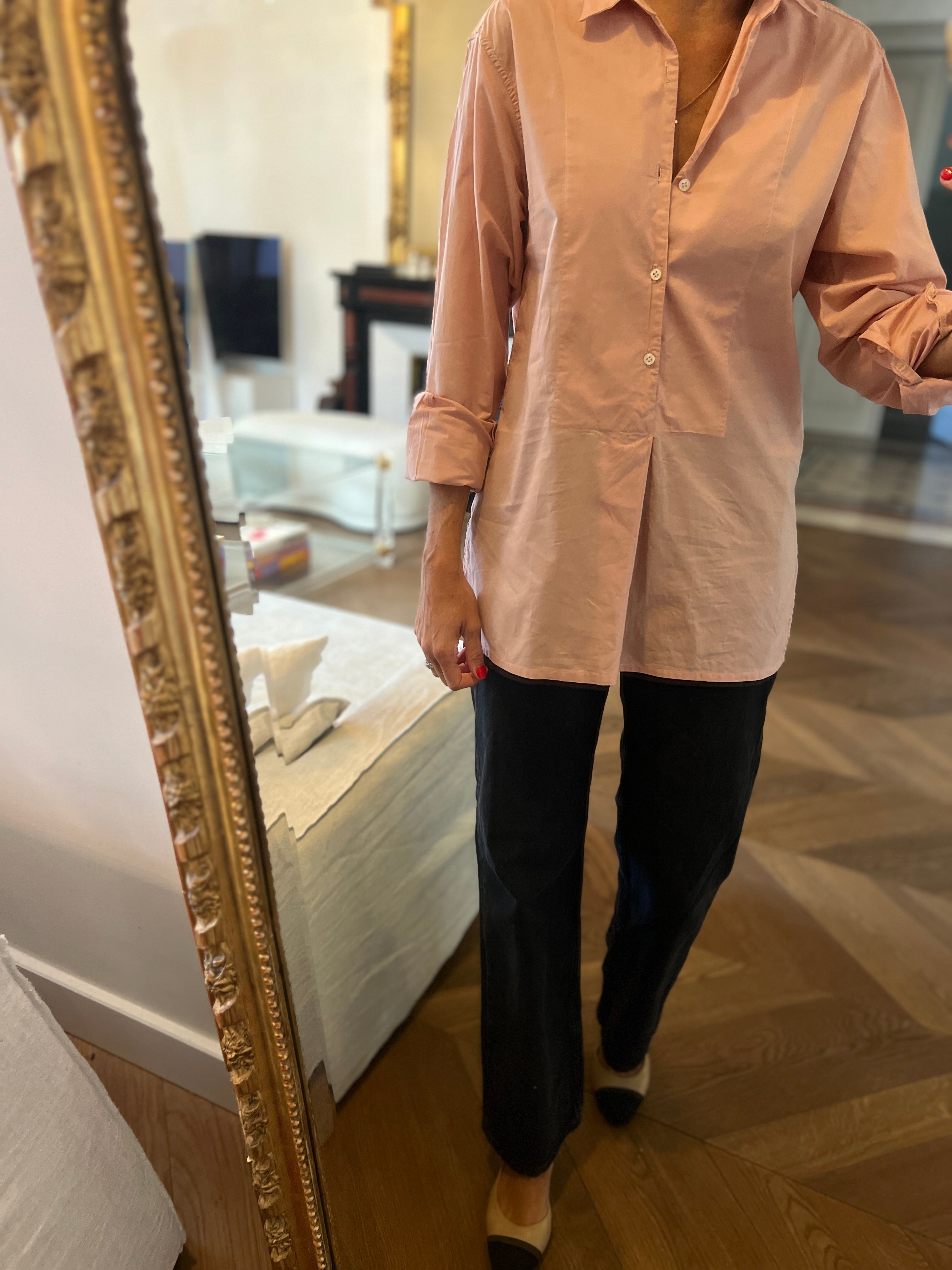 Maison Alli - Chemise rose poudré