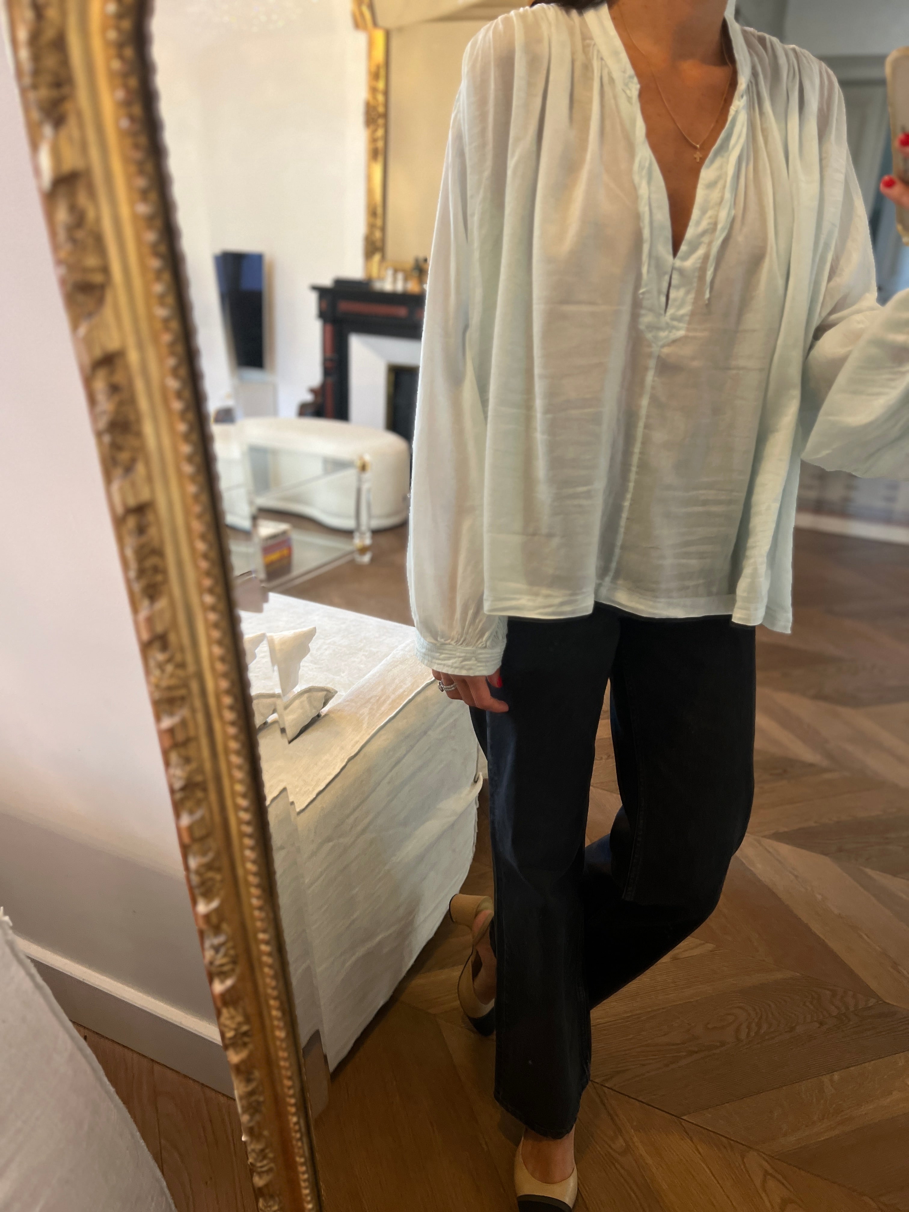 Forte Forte - Blouse fluide bleu ciel