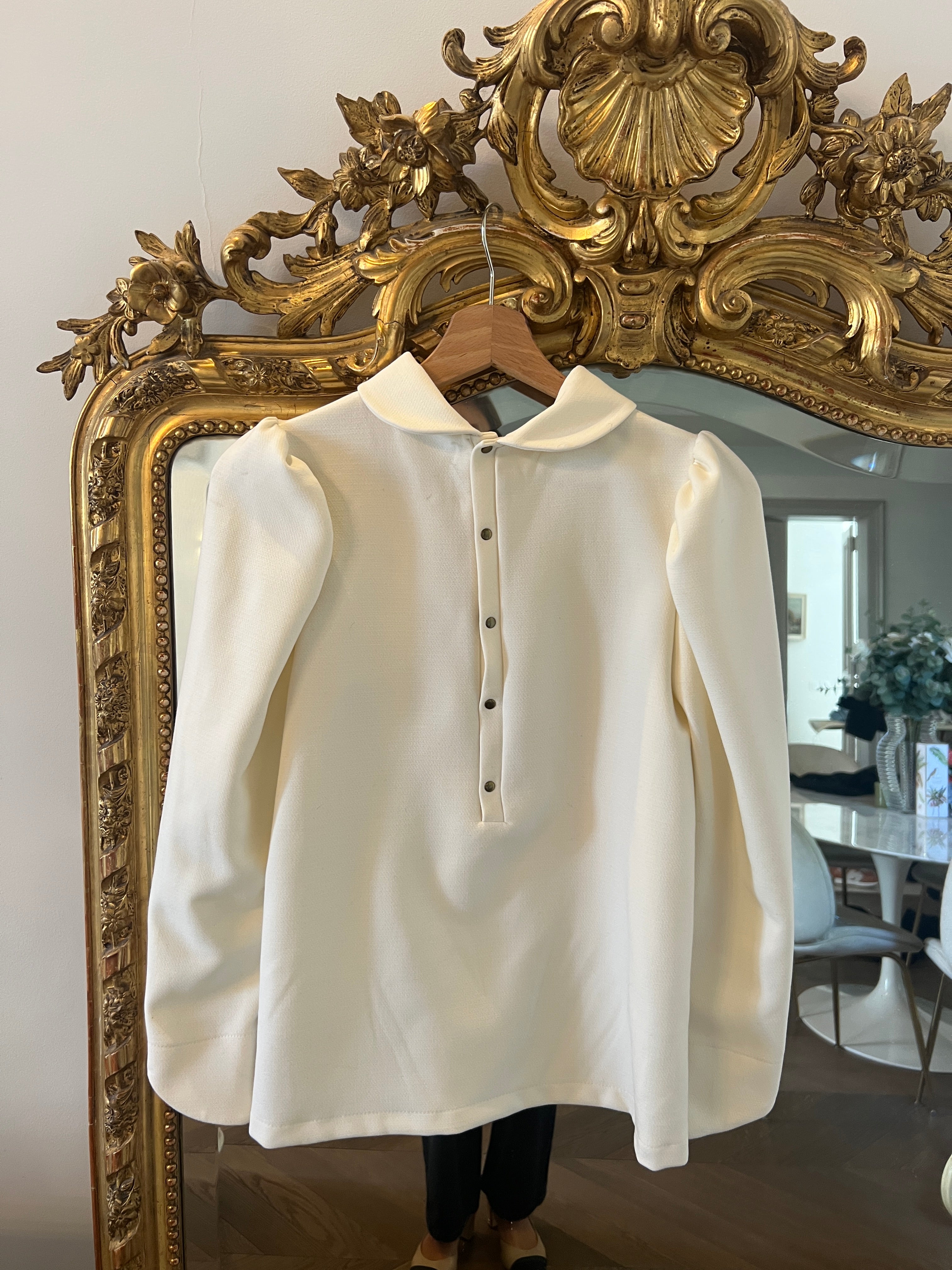 Janne Mill - Blouse ecrue boutons pressions