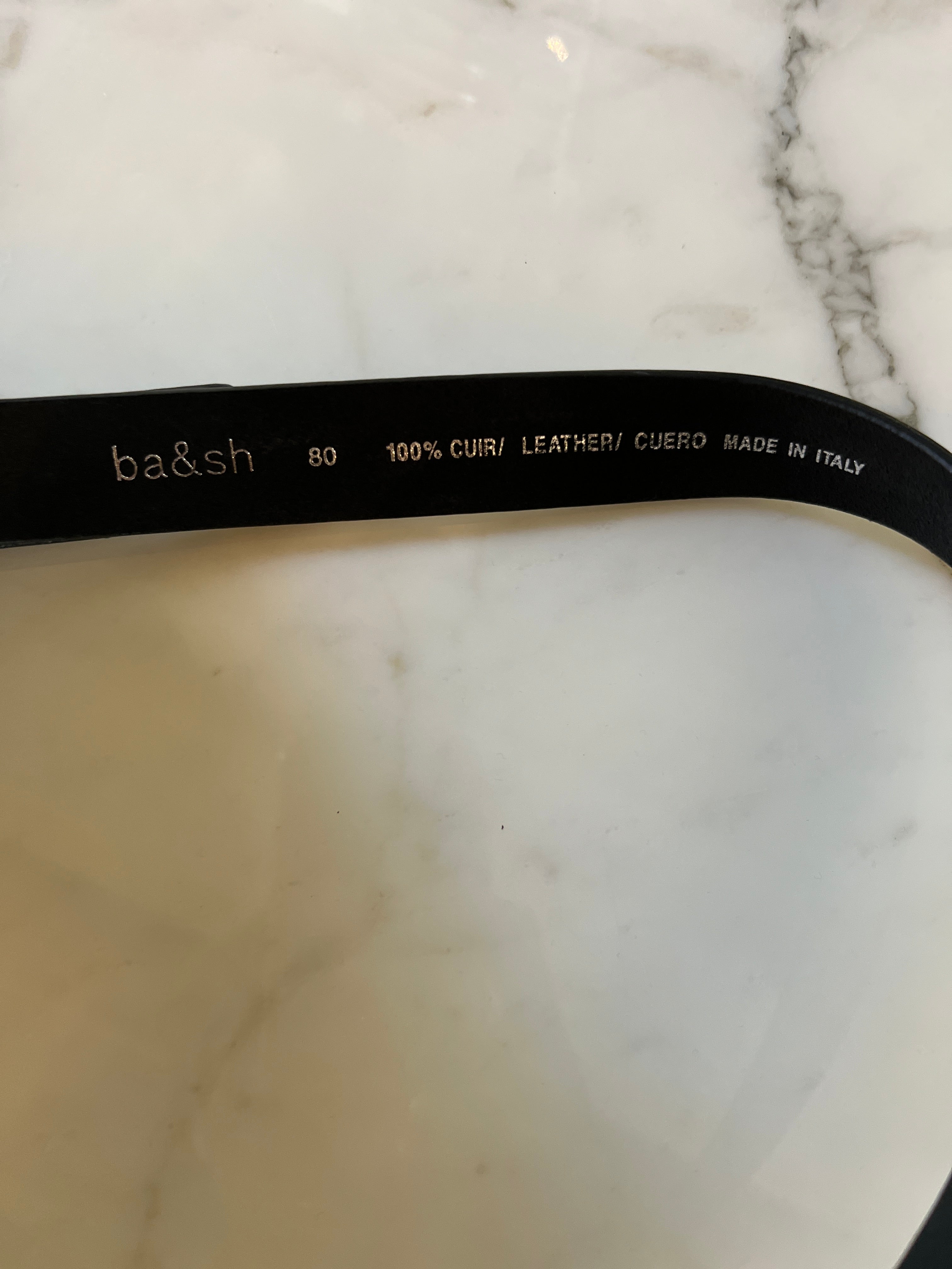 Ba&sh - Ceinture en cuir noir