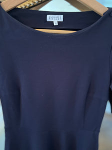 Robe Claudie Pierlot bleu marine manches 3/4